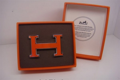 Hermes Enamel Buckle Orange