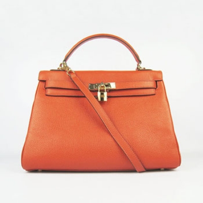 Hermes Kelly 32Cm Togo Leather Orange Gold