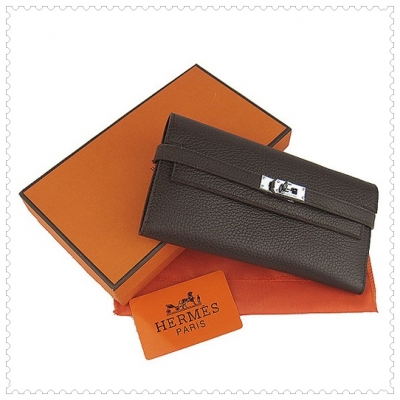 Hermes Kelly Wallet Sienna